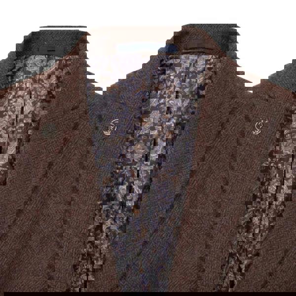 IMW-04 - Women's Brown Tweed Herringbone Blazer Waistcoat-TruClothing