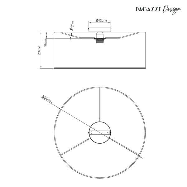 Pagazzi Lighting Averis Grey Flush Ceiling Light