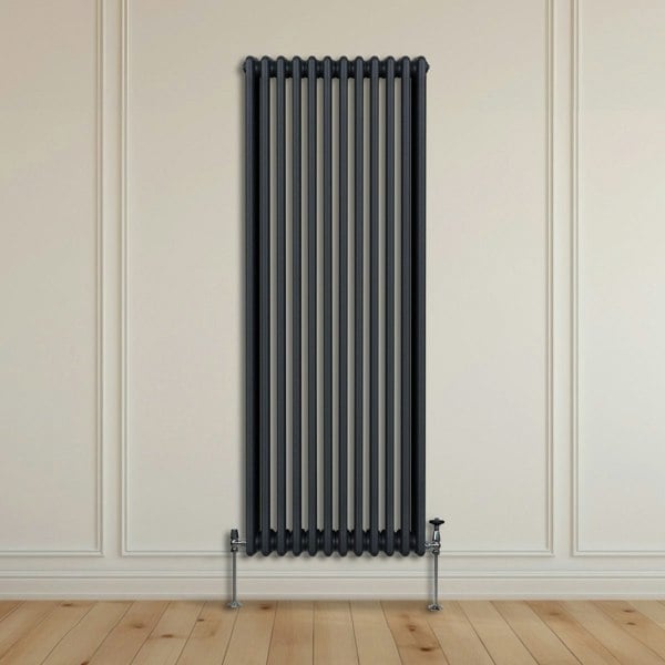 Monstershop Traditional 3 Column Radiator - 1800 x 562mm - Anthracite Grey