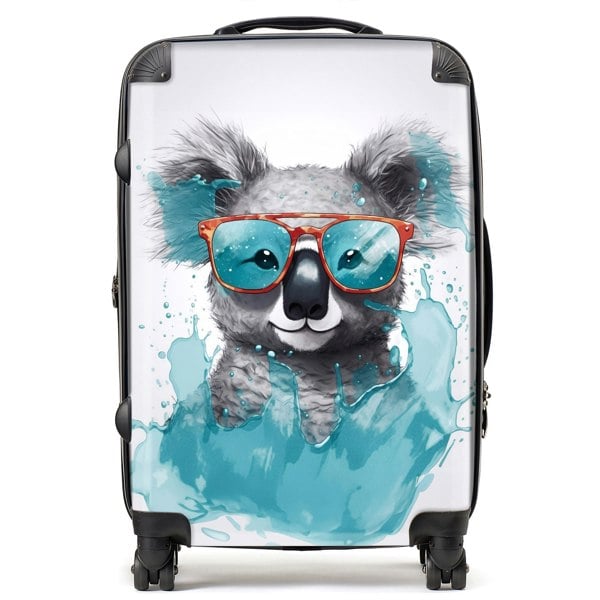 Warren Reed Splashart Koala In Glasses Suitcase