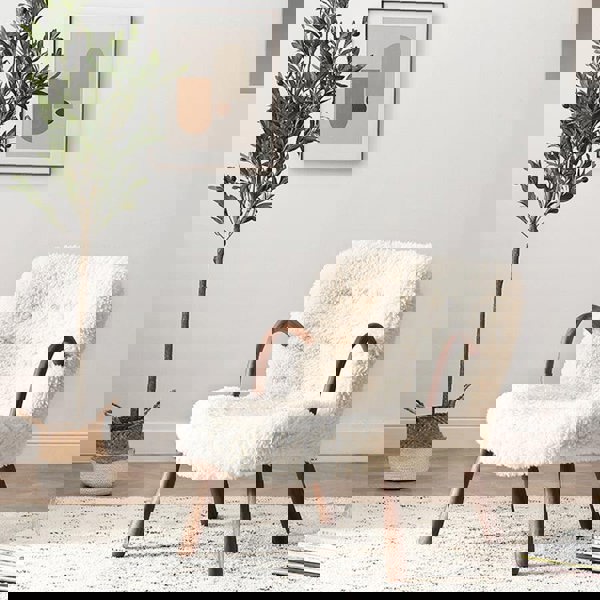 Philip Arc Sheepskin Armchair And Ottoman-Weilai Concept-NO Footstool-Weilai Concept