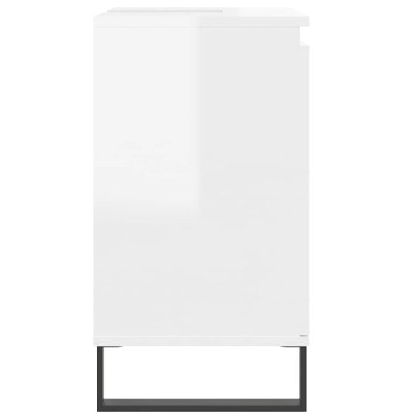 Berkfield Bathroom Cabinet High Gloss White 58x33x60 cm Engineered Wood