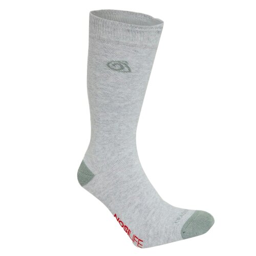 Craghoppers Unisex Adult Insect Repellent Socks - Soft Grey Marl/Lichen Green