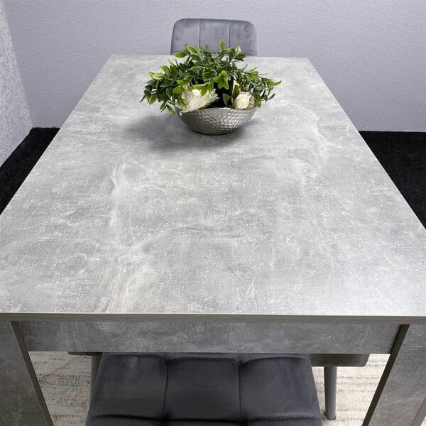 Kosy Koala Grey Wooden Dining Table Set with 2 Grey Chairs and Benches - Dining Kitchen Room Furniture
