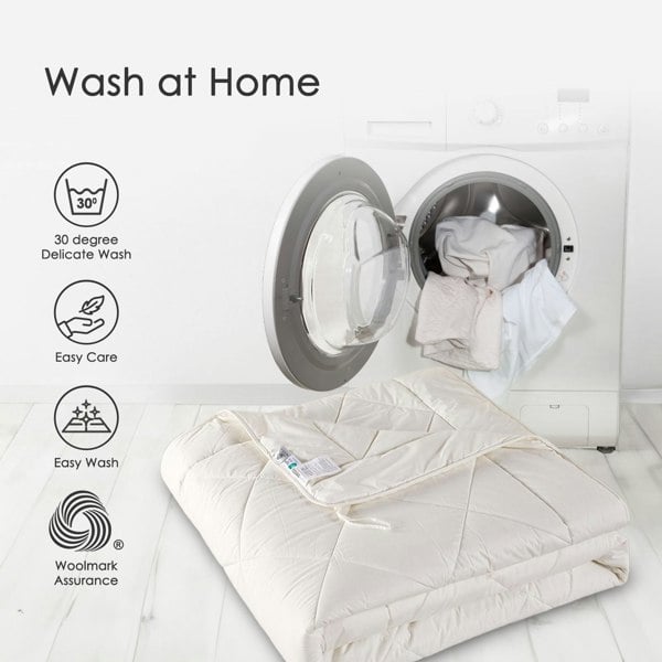 HOMESCAPES Australian Wool 400 GSM Heavy Duvet