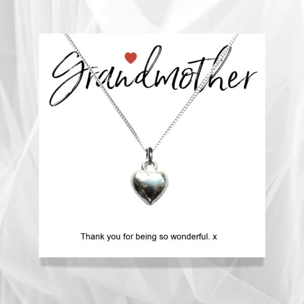 Aye Do Gifts Grandmother Little Quote Gift Card with Heart Necklace