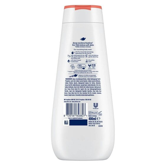 Dove Advanced Care Rebalancing Body Wash, 24H Lotion Soft Skin 400ml