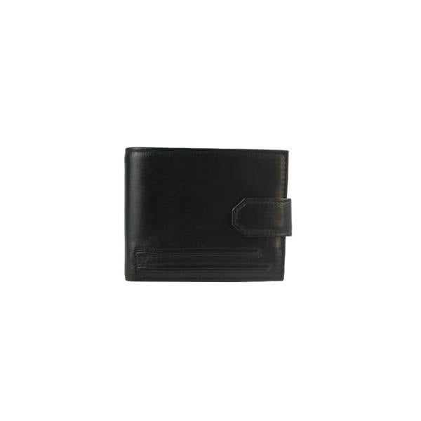 Eastern Counties Leather Unisex Adult Grayson Bi-Fold Leather Contrast Piping Wallet - Black