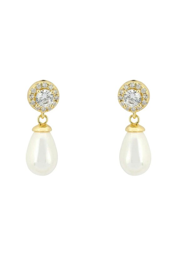 Latelita Timeless Pearl Teardrop Earrings Gold