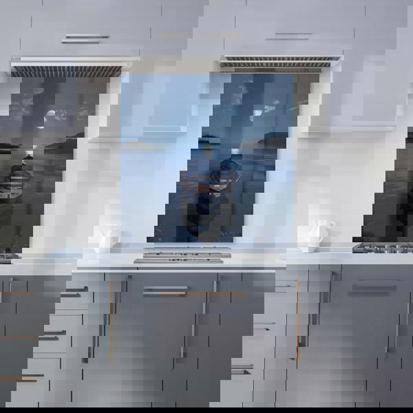 Warren Reed - Designer Moonlit Serenity on Quiet Waters Kitchen Splashback