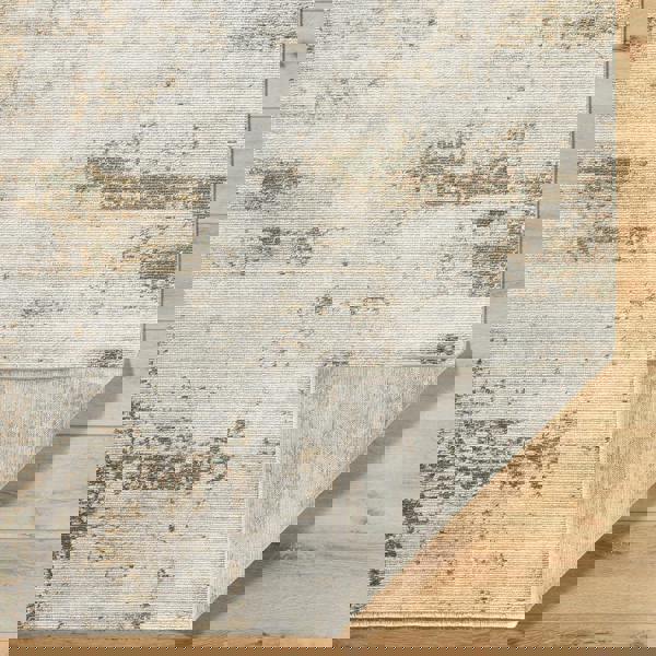 Livabliss Galey Alix Myrtle Avenue-Abstract Cream Brown Green Blue Modern Marble Fringe Rug