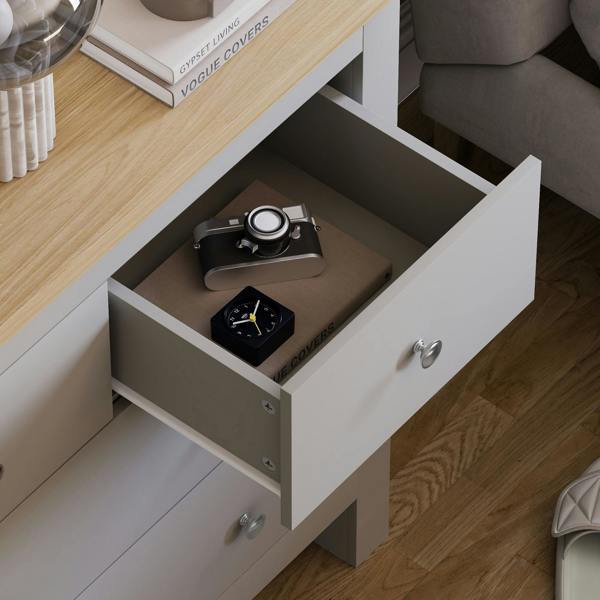 Vida Designs Arlington 2+2 Drawer Chest, Grey