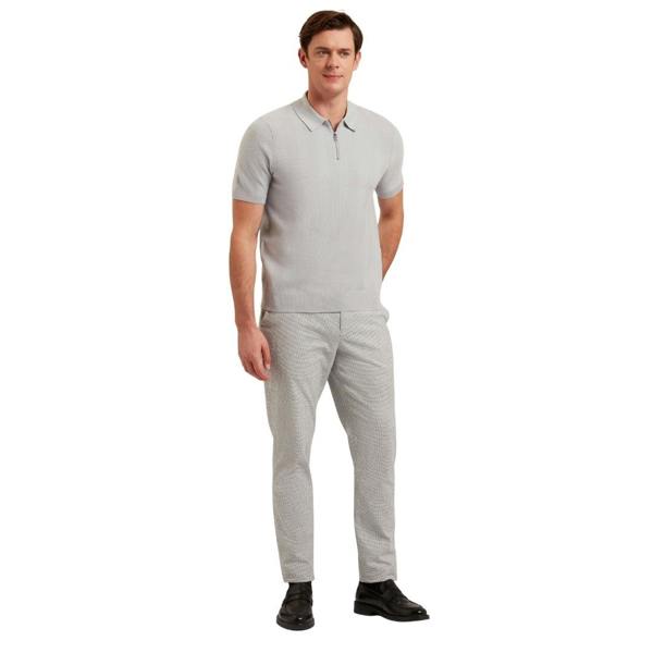 Ted Baker MMK FOURD SS Herringbone Stitch Zip Polo 5