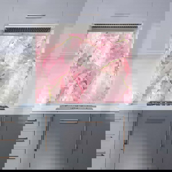 Warren Reed - Designer Light Rose Marble Effect Kitchen Splashback