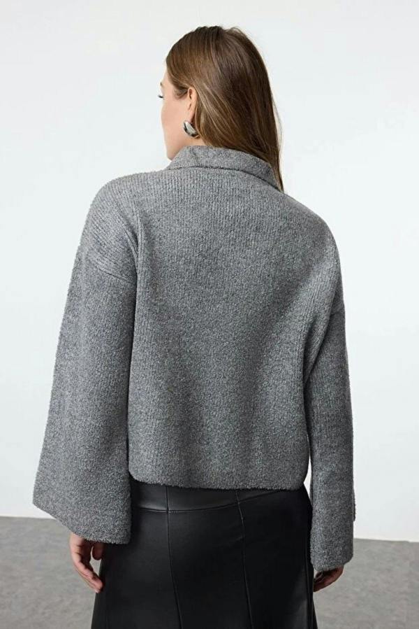 Hoxton Gal Soft-Textured Coat-Style Knit Cardigan