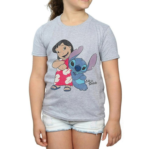 Lilo & Stitch Girls Classic T-Shirt - Sports Grey