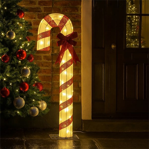 Xmas Haus 150cm Festive Christmas Outdoor LED Candy Cane Walking