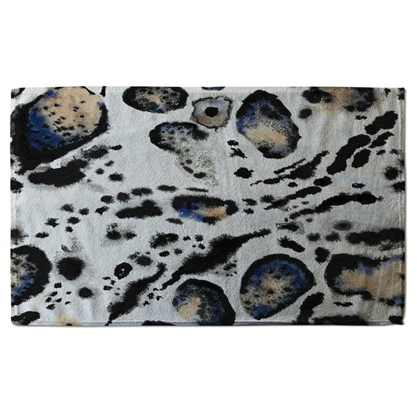 Benjamin Tate Design Leopard Print with Blue (Bath Towel)