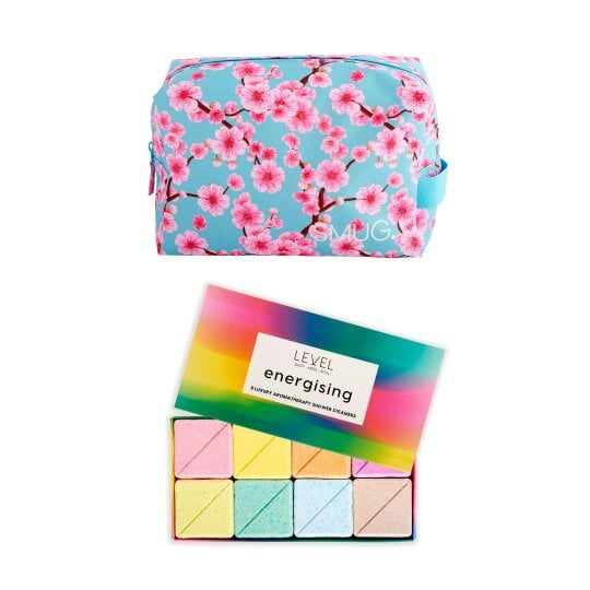 SMUG Wake-Up Wash Bag Set – Various Prints - Cherry Blossom