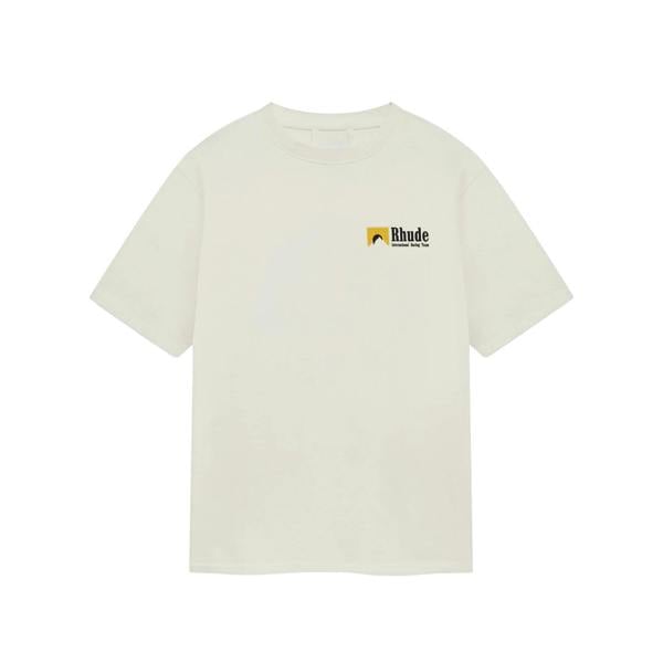 Rhude International Racing Logo T-Shirt   in  White