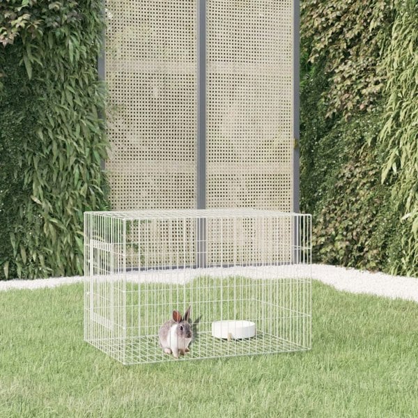 Berkfield Rabbit Cage 78x54x54 cm Galvanised Iron