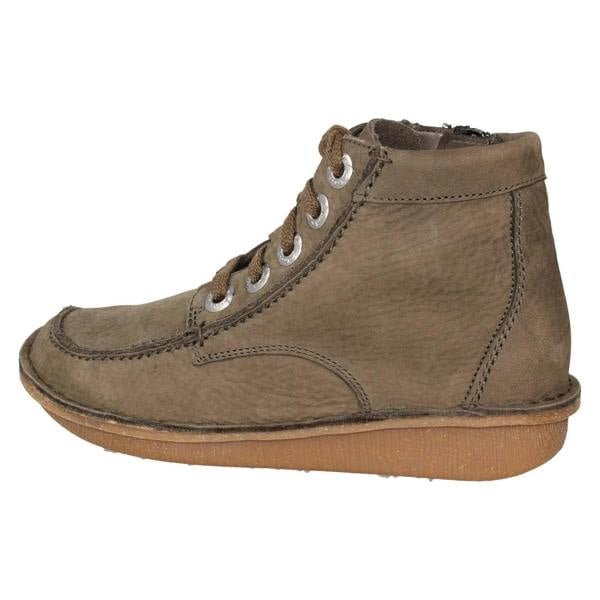 Clarks Ladies Clarks Lace Up Casual Ankle Boots Funny Cedar