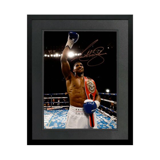 Anthony Joshua Signed 16x12 Image Deluxe Mount Frame
