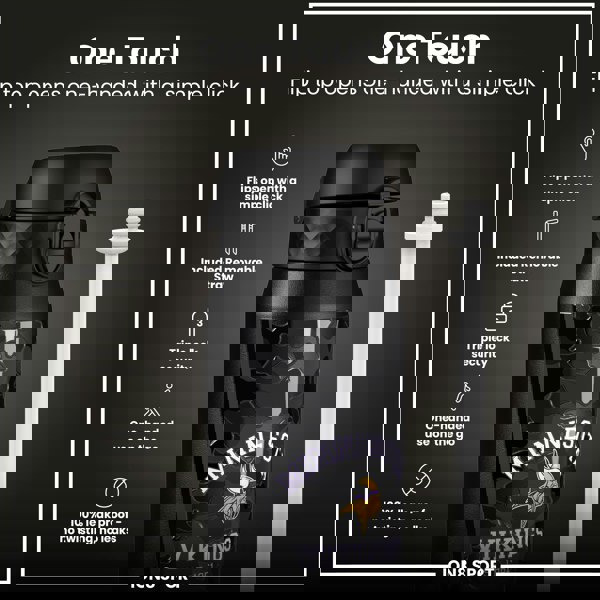 ION8 NFL x ION8 Insulated Steel Water Bottle, NFL Vikings, 750ml (24oz)