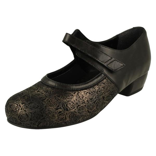 DB Shoes Ladies Easy B Court Shoes With Removable Footbed And Strap Constance