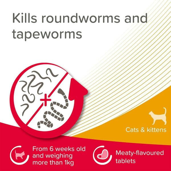 Beaphar WORMclear for Cats and Kittens (2 Tablets)