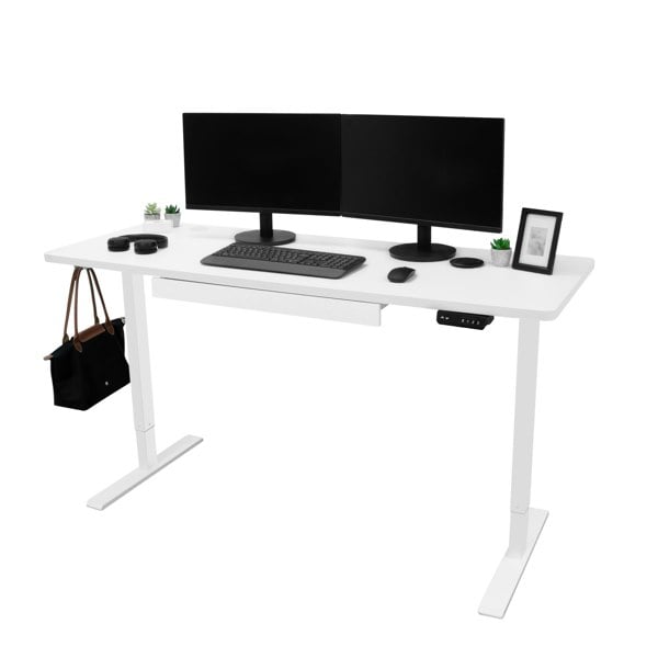 Monstershop Electric Standing Desk With Drawer - 160cm x 60cm