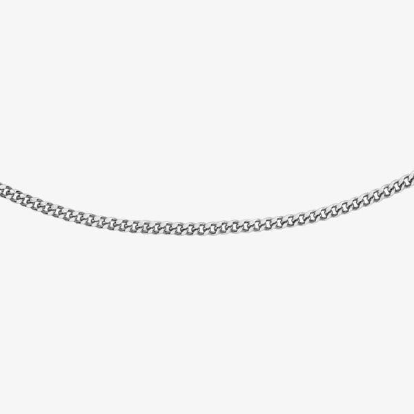 T. H. Baker 9ct White Gold Diamond Cut Curb Chain 5.13.0034