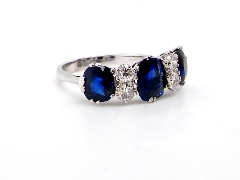 Vintage Tom A vintage sapphire and diamond gem ring