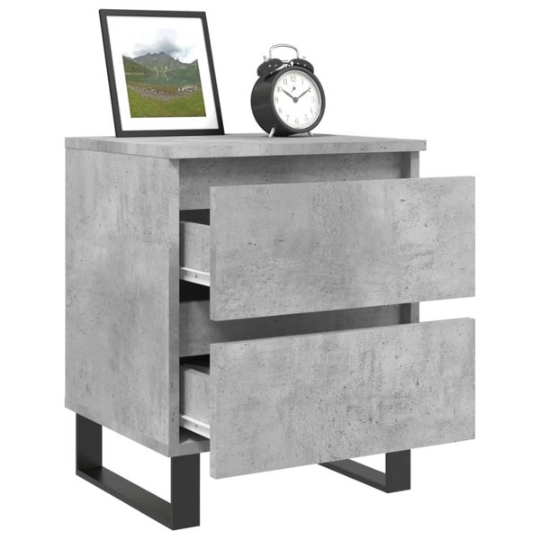 Berkfield Bedside Cabinet Concrete Grey 40x35x50 cm Engineered Wood
