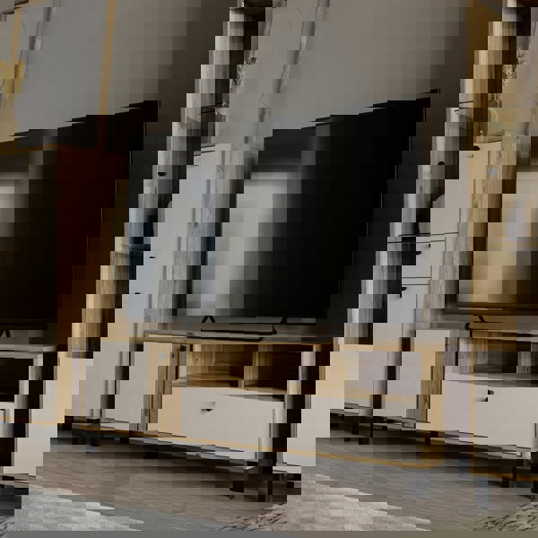 Furniture To Go Grafton TV Unit in Cream and Oak