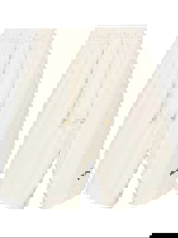 Palm Angels Monogram Studded Sweatshorts White - Supplied FashionPALM ANGELS