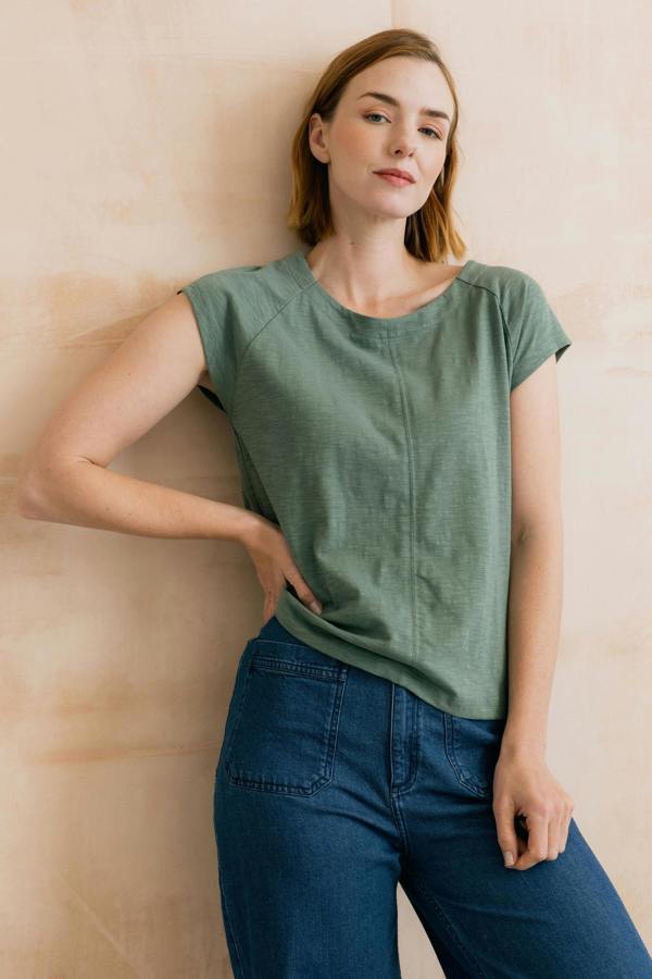Tidal Organic Cotton T-Shirt Laurel Green
