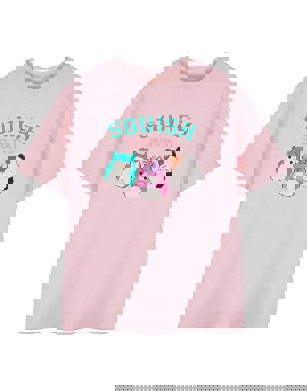Squishmallows Girls Pink Squad Short Sleeved T-Shirt