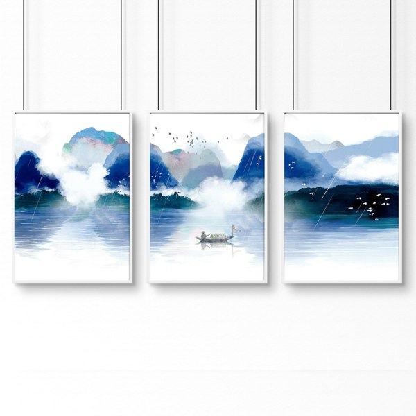 Wall decorations office | set of 3 wall art prints