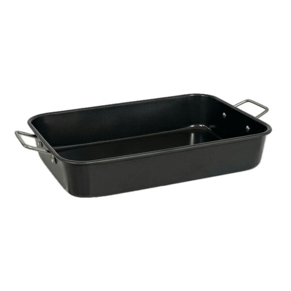 Dyzi 39cm Rectangular Deep Non-Stick Carbon Steel Baking Tray Black
