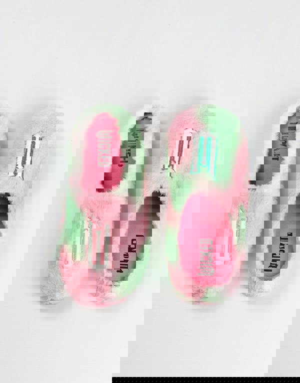 Wicked Girls Multicoloured Logo Mule Slippers