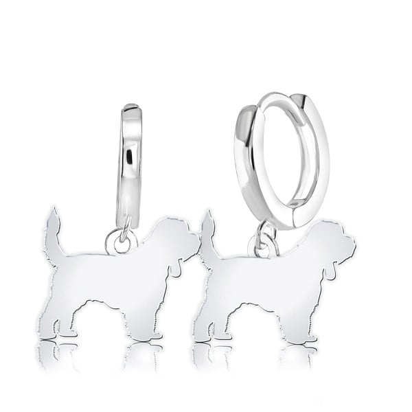 Mylee London Grand Basset Griffon Vendéen Silhouette Silver Earrings