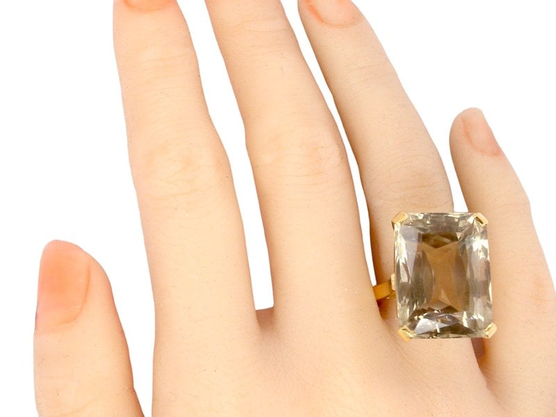 Vintage Tom A  citrine dress ring