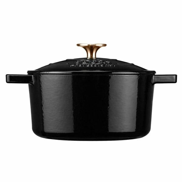 Cooks Professional 20cm Cast Iron Casserole | Black