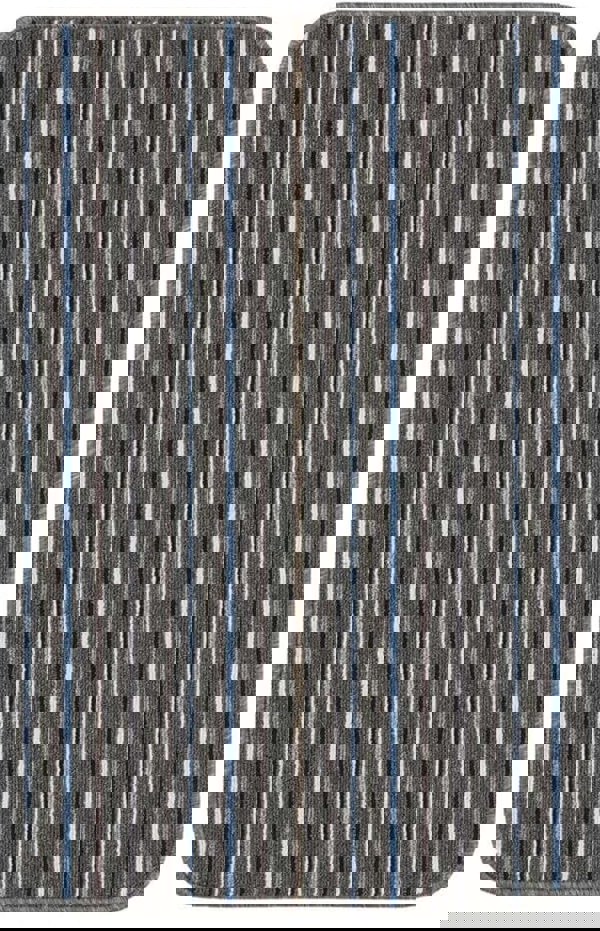 Stockholm Lead/Light Blue Washable Mat - Stylish & Practical