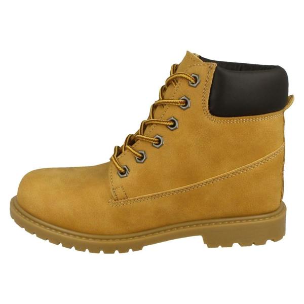 Spot On Ladies Spot On Military Combat Ankle Boots