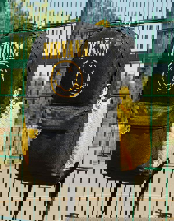 Nirvana Unisex Black Logo Backpack (One Size)