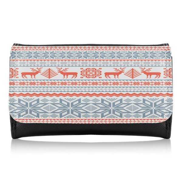 Benjamin Tate Design Christmas Background With Deer Dining Maxi Purse