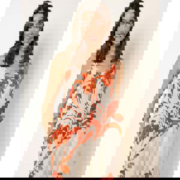 Blue Vanilla Floral Print Wide Leg Jumpsuit