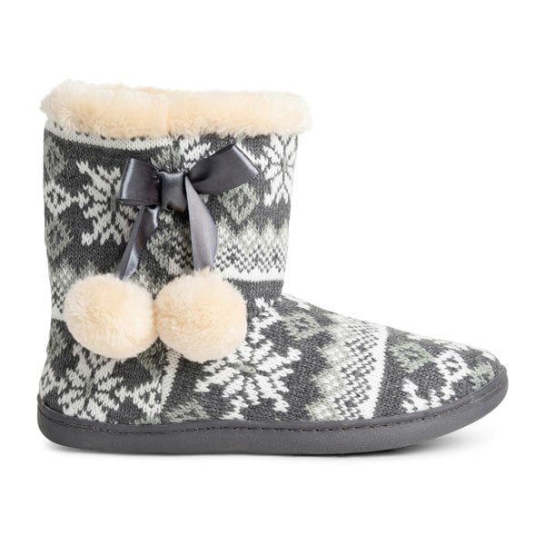 VIVA Polar Women's Memory Foam Pom Pom Winter Faux Fur Cosy Slippers